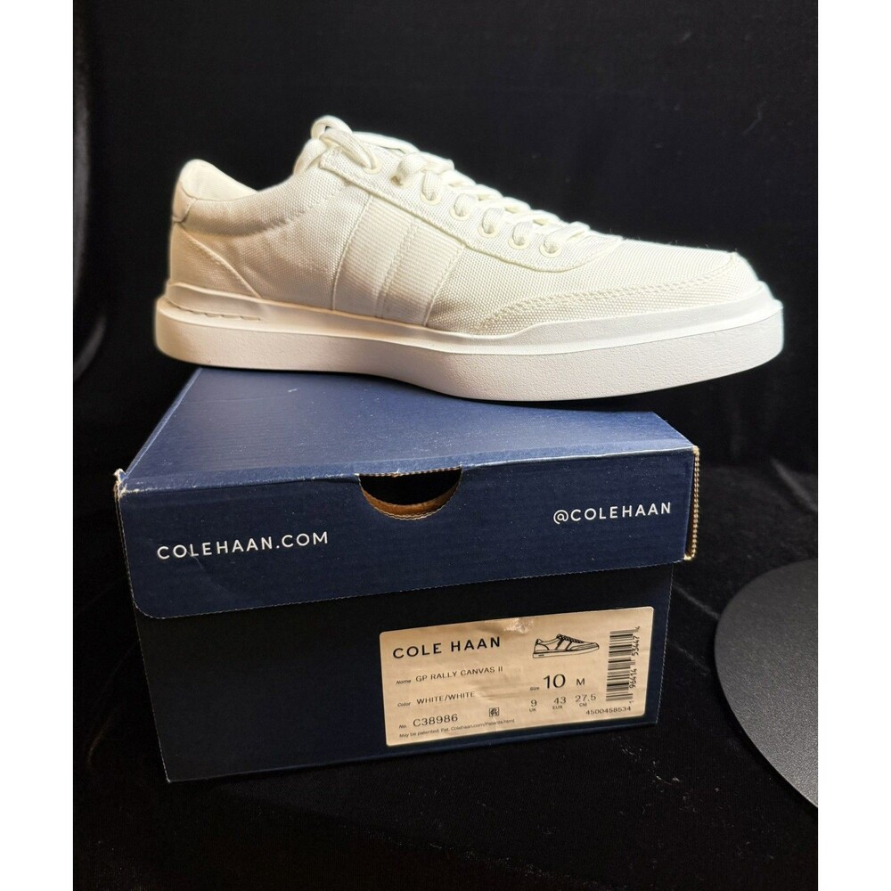 Cole Haan Grandpro Rally Canvas II White Men’s C38986-WHT Size 10 Medium READ